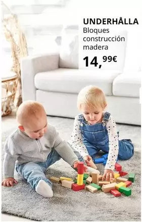 Oferta de Underhalla - Bloques Construccion Madera por 14,99€ en IKEA