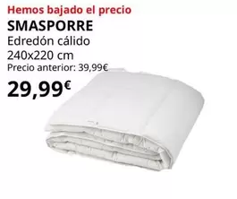 Oferta de Smasporre - Edredon Calido 240x220 Cm por 29,99€ en IKEA