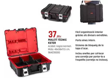 Oferta de Keter - Maleti Técnic por 37,95€ en Fes Més