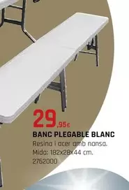 Oferta de Banc Plegable Blanc por 29,95€ en Fes Més