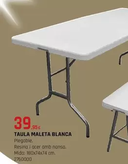 Oferta de Taula Maleta Blanca por 39,95€ en Fes Més