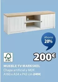 Oferta de Mueble Tv por 200€ en JYSK