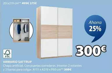 Oferta de Armario Sattrup por 300€ en JYSK