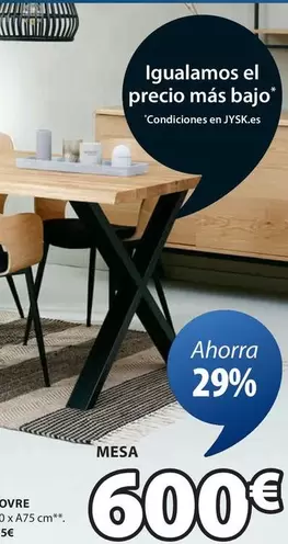 Oferta de Mesa por 600€ en JYSK