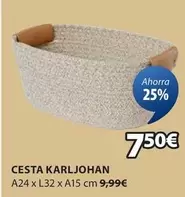 Oferta de Cesta Karljohan por 7,5€ en JYSK