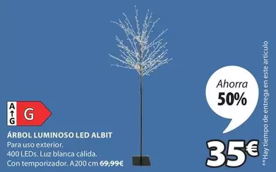 Oferta de Arbol Luminoso Led por 35€ en JYSK