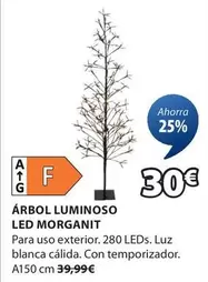 Oferta de Árbol Luminoso Led Morganit por 30€ en JYSK