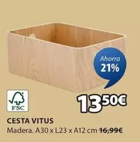 Oferta de Cesta Vitus por 13,5€ en JYSK