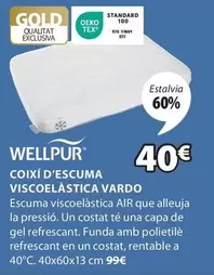 Oferta de Wellpur - Coixí D'escuma Viscoelástica Vardo por 40€ en JYSK