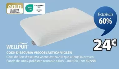 Oferta de Wellpur - Coixí D'escuma Viscoelástica Viglen por 24€ en JYSK