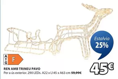 Oferta de Pavo - Ren Amb Trineu por 45€ en JYSK