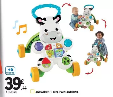 Oferta de Andador Cebra Parlanchina por 39,44€ en E.Leclerc