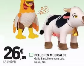 Oferta de Gallo - Peluches Musicales por 26,89€ en E.Leclerc