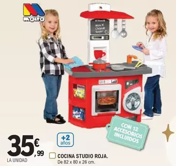 Oferta de Molto - Cocina Studio Roja por 35,99€ en E.Leclerc