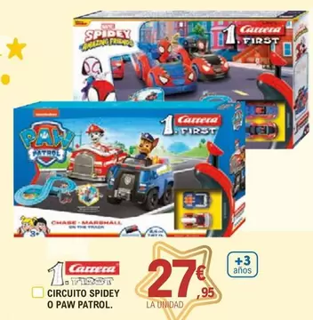 Oferta de Carrera - Circuito Spidey O Paw Patrol por 27,95€ en E.Leclerc