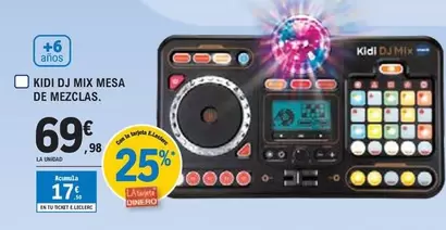 Oferta de Kidi Dj Mix Mesa De Mezclas por 69,98€ en E.Leclerc