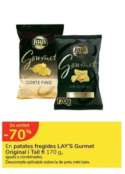 Oferta de Lay's - En Patates Fregides Gurmet Original I Tall Fi en Carrefour Express