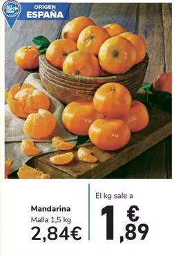 Oferta de Origen - Mandarina por 1,89€ en Carrefour Express