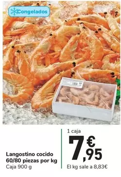 Oferta de Langostino Cocido por 7,95€ en Carrefour Express