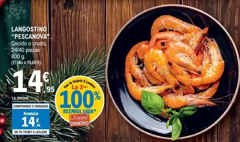 Oferta de Langostino  por 14,95€ en E.Leclerc