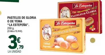 Oferta de La Estepeña - Pasteles De Gloria O De Yema por 3,79€ en E.Leclerc