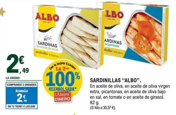 Oferta de Albo - Sardinillas por 2,49€ en E.Leclerc