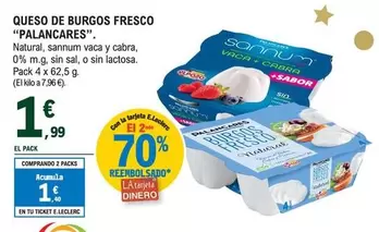 Oferta de Palancares - Queso De Burgos Fresco por 1,99€ en E.Leclerc