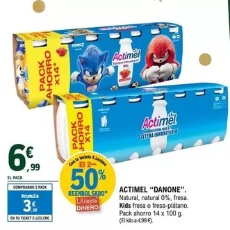 Oferta de Danone - Actimel por 6,99€ en E.Leclerc