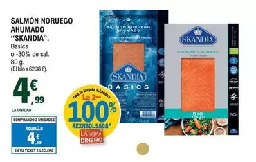 Oferta de Skandia - Salmon Noruego Ahumado por 4,99€ en E.Leclerc