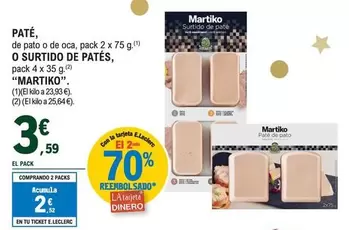 Oferta de Martiko - Pate, O Surtido De Patés por 3,59€ en E.Leclerc