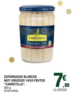 Oferta de Carretilla - Esparragos Blancos Muy Gruesos 14/24 Frutos por 7,89€ en E.Leclerc