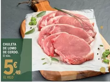 Oferta de Chuleta De Lomo De Cerdo por 5,49€ en E.Leclerc