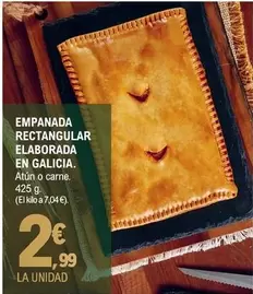 Oferta de Empanada Rectangular Elaborada En Galicia por 2,99€ en E.Leclerc