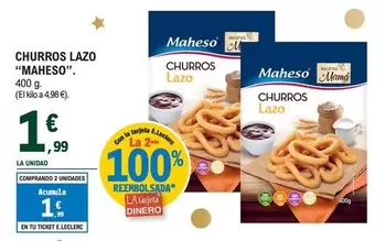 Oferta de Maheso - Churros Lazo por 1,99€ en E.Leclerc