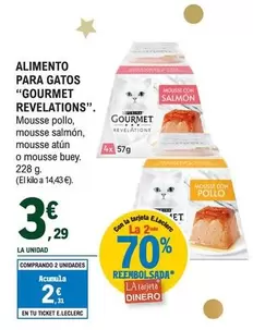 Oferta de Purina - Alimento Para Gatos Gourmet Revelations por 3,29€ en E.Leclerc