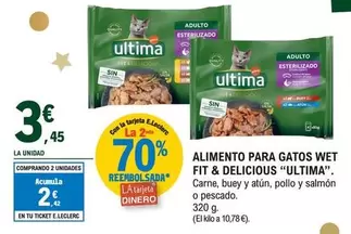 Oferta de Ultima - Alimento Para Gatos Wet Fit & Delicious por 3,45€ en E.Leclerc