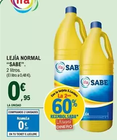 Oferta de Sabe - Lejía Normal por 0,95€ en E.Leclerc