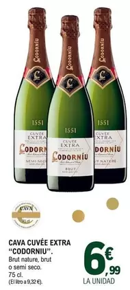 Oferta de Codorniu - Cava Cuvée Extra por 6,99€ en E.Leclerc