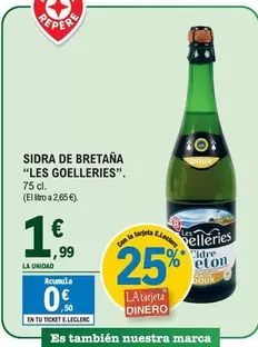 Oferta de Les Goelleries - Sidra De Bretana por 1,99€ en E.Leclerc