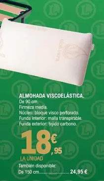 Oferta de Almohada Viscoelástica por 18,95€ en E.Leclerc