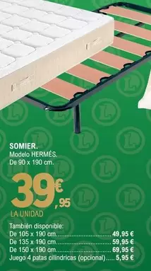 Oferta de Somier por 39,95€ en E.Leclerc