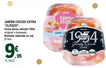 Oferta de Elpozo - Jamón Cocido Extra por 9,95€ en E.Leclerc