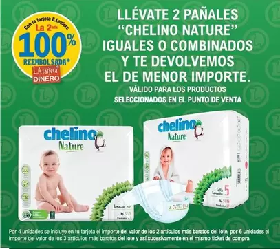 Oferta de Chelino Nature - Llevate 2 Pañales en E.Leclerc