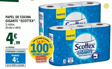 Oferta de Scottex - Papel De Cocina Gigante por 4,99€ en E.Leclerc