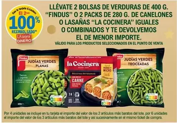 Oferta de Findus - Bolsas De Verduras/La Cocinera - Canelones O Lasañas en E.Leclerc