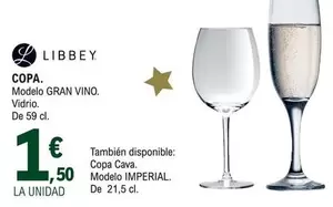 Oferta de Copa. Modelo Gran Vino. por 1,5€ en E.Leclerc