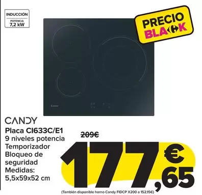 Oferta de Candy - Placa CI633C/E1 por 177,65€ en Carrefour