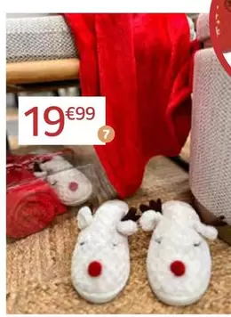 Oferta de Conjunto "Idea Regalo" Manta Y Pantuflas Reno por 19,99€ en Jardiland