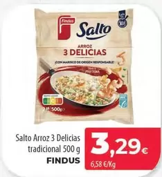 Oferta de Findus - Salto Arroz 3 Delicias Tradicional por 3,29€ en Spar Tenerife