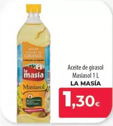 Oferta de La Masía - Aceite De Girasol Masiasol por 1,3€ en Spar Tenerife